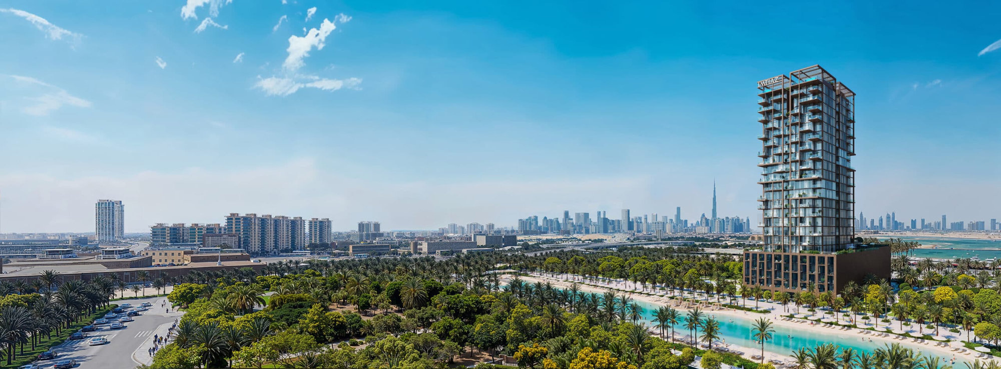 נוף עירוני מודרני, שבו ניצב מגדל “ווינווד הורייזון” המלוטש, מוקף בעצי דקל וצמחייה, עם לגונה כחולה בקדמת התמונה, וקו רקיע עירוני הנפרש תחת שמיים בהירים וצלולים. נוף עירוני מודרני, שבו ניצב מגדל "ווינווד הורייזון" המלוטש, מוקף בעצי דקל וצמחייה, עם לגונה כחולה בקדמת התמונה, וקו רקיע עירוני הנפרש תחת שמיים בהירים וצלולים.