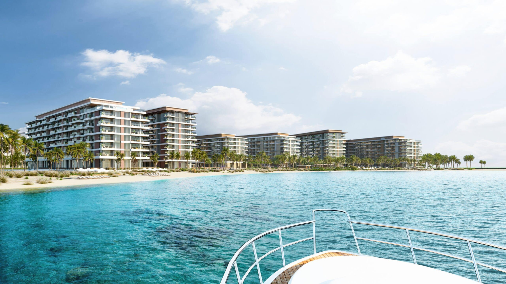 נוף הנשקף מסירה של “The Cove”, אתר נופש יוקרתי על חוף הים הכולל מבנים מודרניים רב-קומתיים שתוכננו על ידי Ellington, מוקפים בעצי דקל וכסאות נוח לאורך חוף חולי תחת שמיים בהירים ומים בצבע טורקיז צלול. נוף הנשקף מסירה של "The Cove", אתר נופש יוקרתי על חוף הים הכולל מבנים מודרניים רב-קומתיים שתוכננו על ידי Ellington, מוקפים בעצי דקל וכסאות נוח לאורך חוף חולי תחת שמיים בהירים ומים בצבע טורקיז צלול.