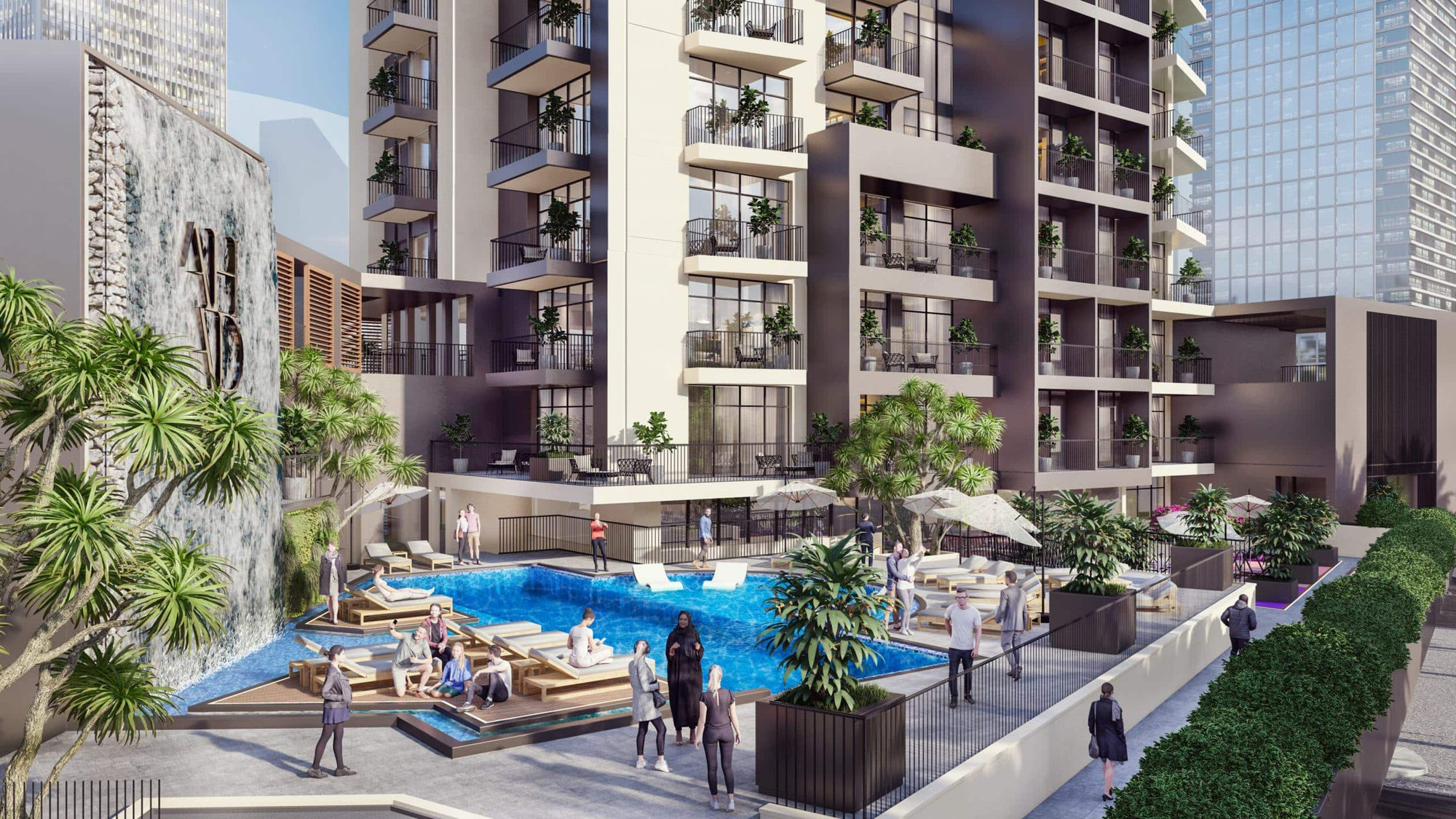 דירות היוקרה המודרניות ב-Ahad Residences כוללות מרפסות המשקיפות על בריכת שחייה חיצונית תוססת, שבה האורחים יכולים להירגע ולבלות בחברה. מתחם מודרני זה בדובאי, המוקף בצמחייה, מתהדר בארכיטקטורה מרהיבה ובנוף עירוני הנשקף מגובה רב. דירות היוקרה המודרניות ב-Ahad Residences כוללות מרפסות המשקיפות על בריכת שחייה חיצונית תוססת, שבה האורחים יכולים להירגע ולבלות בחברה. מתחם מודרני זה בדובאי, המוקף בצמחייה, מתהדר בארכיטקטורה מרהיבה ובנוף עירוני הנשקף מגובה רב.