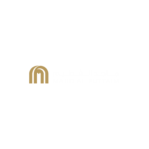 בתמונה מופיע הלוגו של Majid Al Futtaim, הכולל את האות “M” מעוצבת בזהב ואת שם החברה בערבית ובאנגלית על רקע אפור בהיר, המזכיר פרויקטים יוקרתיים כמו Damac Lagoons ו-Costa Brava. בתמונה מופיע הלוגו של Majid Al Futtaim, הכולל את האות "M" מעוצבת בזהב ואת שם החברה בערבית ובאנגלית על רקע אפור בהיר, המזכיר פרויקטים יוקרתיים כמו Damac Lagoons ו-Costa Brava.