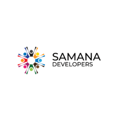 לוגו עבור Samana Developers המציג דמויות אנושיות מופשטות בתבנית מעגלית צבעונית בצד שמאל, עם הכיתוב SAMANA DEVELOPERS בשחור בצד ימין על רקע בהיר, בהשראת קהילות תוססות כמו Damac Lagoons ו-Costa Brava. לוגו עבור Samana Developers המציג דמויות אנושיות מופשטות בתבנית מעגלית צבעונית בצד שמאל, עם הכיתוב SAMANA DEVELOPERS בשחור בצד ימין על רקע בהיר, בהשראת קהילות תוססות כמו Damac Lagoons ו-Costa Brava.
