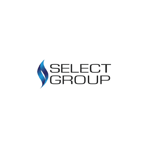לוגו עם הכיתוב “SELECT GROUP” באותיות גדולות בצבע שחור, בליווי גרפיקה מסוגננת בצבעי כחול מדורגים הדומה לצורת S מופשטת, והכל על רקע אפור בהיר, המבטא את האלגנטיות המודרנית של Damac Lagoons Costa Brava. לוגו עם הכיתוב "SELECT GROUP" באותיות גדולות בצבע שחור, בליווי גרפיקה מסוגננת בצבעי כחול מדורגים הדומה לצורת S מופשטת, והכל על רקע אפור בהיר, המבטא את האלגנטיות המודרנית של Damac Lagoons Costa Brava.