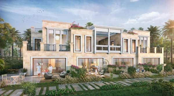 וילה מודרנית בת שתי קומות בפרויקט “דמאק לגונס”, בהשראת מלטה, עם חלונות גדולים, מרפסות ופינות ישיבה חיצוניות, מוקפת בצמחייה עבותה ועצי דקל, שם אנשים נרגעים ומבלים יחד בגינה. וילה מודרנית בת שתי קומות בפרויקט "דמאק לגונס", בהשראת מלטה, עם חלונות גדולים, מרפסות ופינות ישיבה חיצוניות, מוקפת בצמחייה עבותה ועצי דקל, שם אנשים נרגעים ומבלים יחד בגינה.