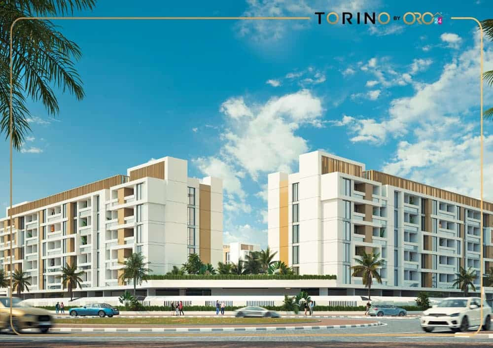 בנייני דירות מודרניים כמו ORO24 Torino מתנשאים לגובה עם קומות רבות ומרפסות, מוקפים בעצי דקל. מכוניות ואופנועים נוסעים ברחוב תחת שמיים כחולים ובהירים עם עננים פזורים. בנייני דירות מודרניים כמו ORO24 Torino מתנשאים לגובה עם קומות רבות ומרפסות, מוקפים בעצי דקל. מכוניות ואופנועים נוסעים ברחוב תחת שמיים כחולים ובהירים עם עננים פזורים.