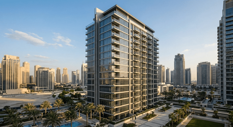 Modern apartment in Dubai showcasing luxury living and city skyline