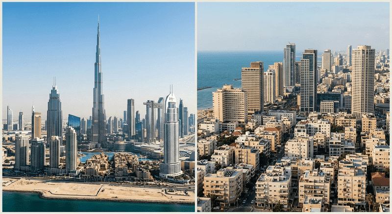 Comparison of square meter prices in Dubai and Tel Aviv real estate market